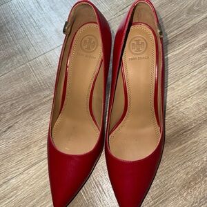 Tory Burch Red Leather Heels